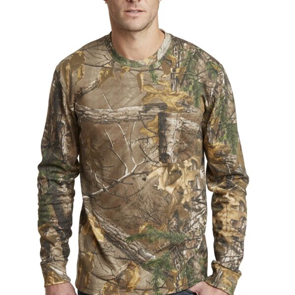 ™ Realtree ® Long Sleeve Explorer 100% Cotton T Shirt with Pocket Thumbnail